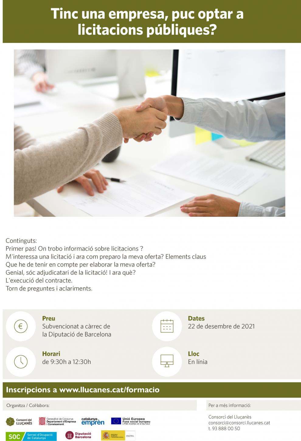 Tens una empresa i vols saber com funciona el procés de licitacions públiques?
